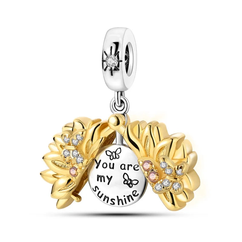 925 Sterling Silver Gold Charm Collection
