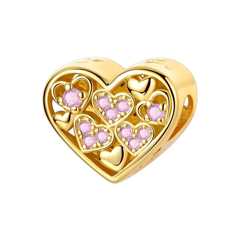 925 Sterling Silver Gold Charm Collection