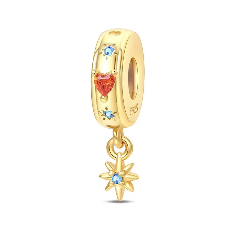 925 Sterling Silver Gold Charm Collection