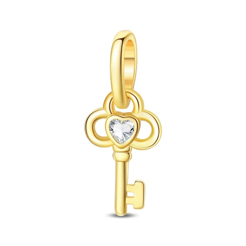 925 Sterling Silver Gold Charm Collection