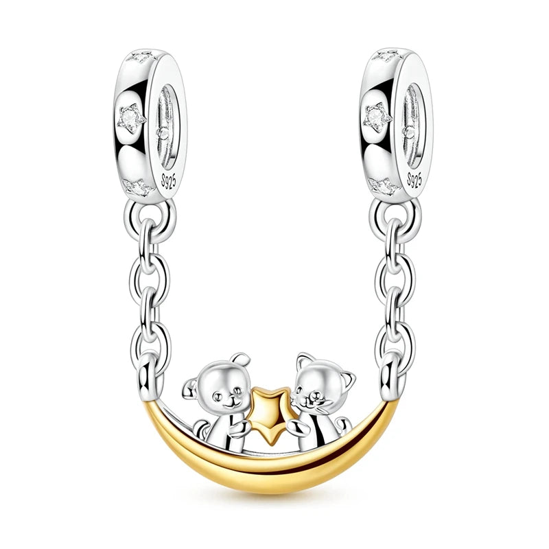 925 Sterling Silver Gold Charm Collection
