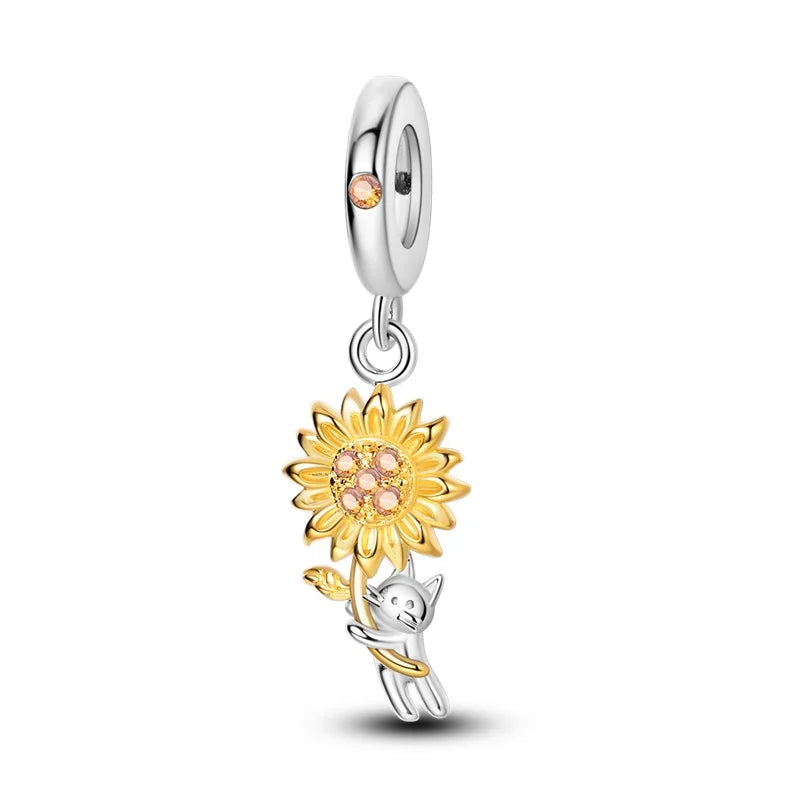 925 Sterling Silver Gold Charm Collection