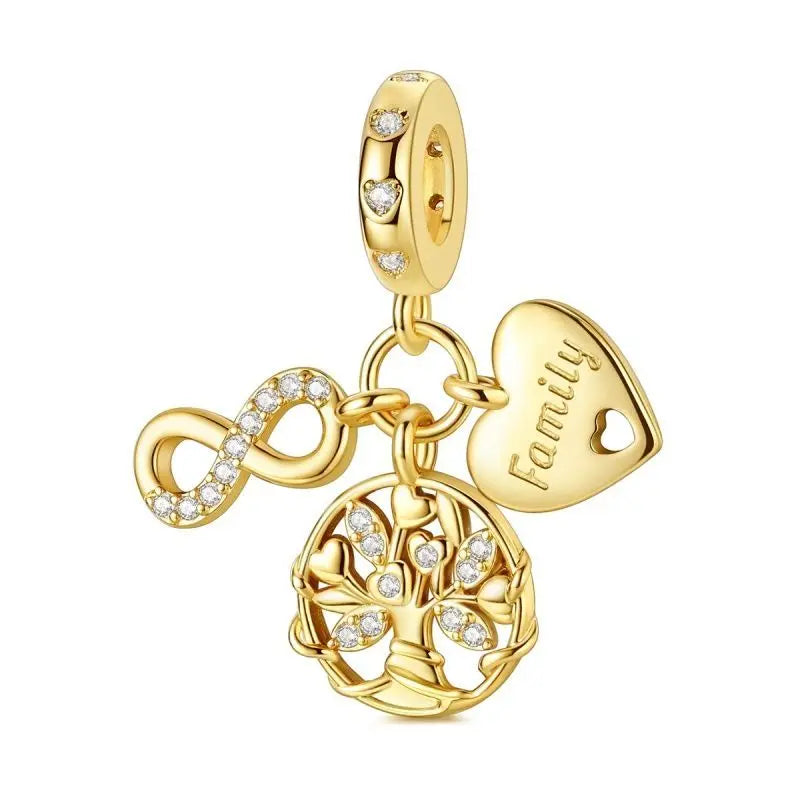 925 Sterling Silver Gold Charm Collection