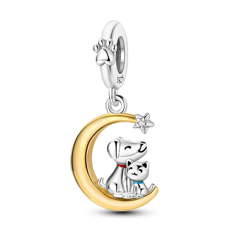 925 Sterling Silver Gold Charm Collection