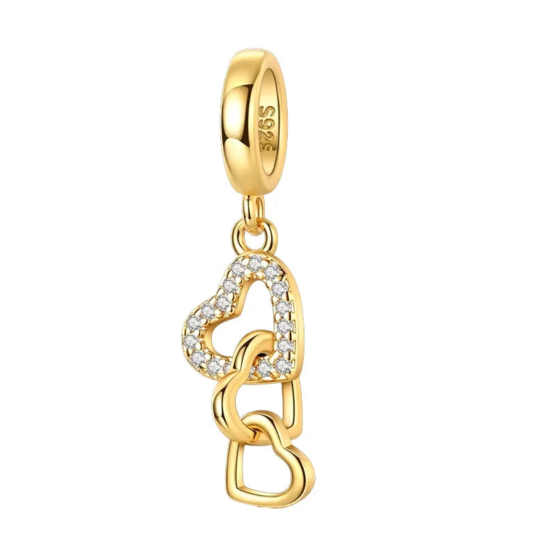 925 Sterling Silver Gold Charm Collection