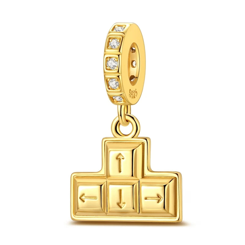 925 Sterling Silver Gold Charm Collection