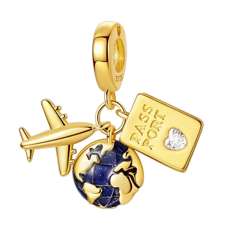925 Sterling Silver Gold Charm Collection