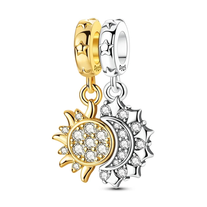 925 Sterling Silver Gold Charm Collection