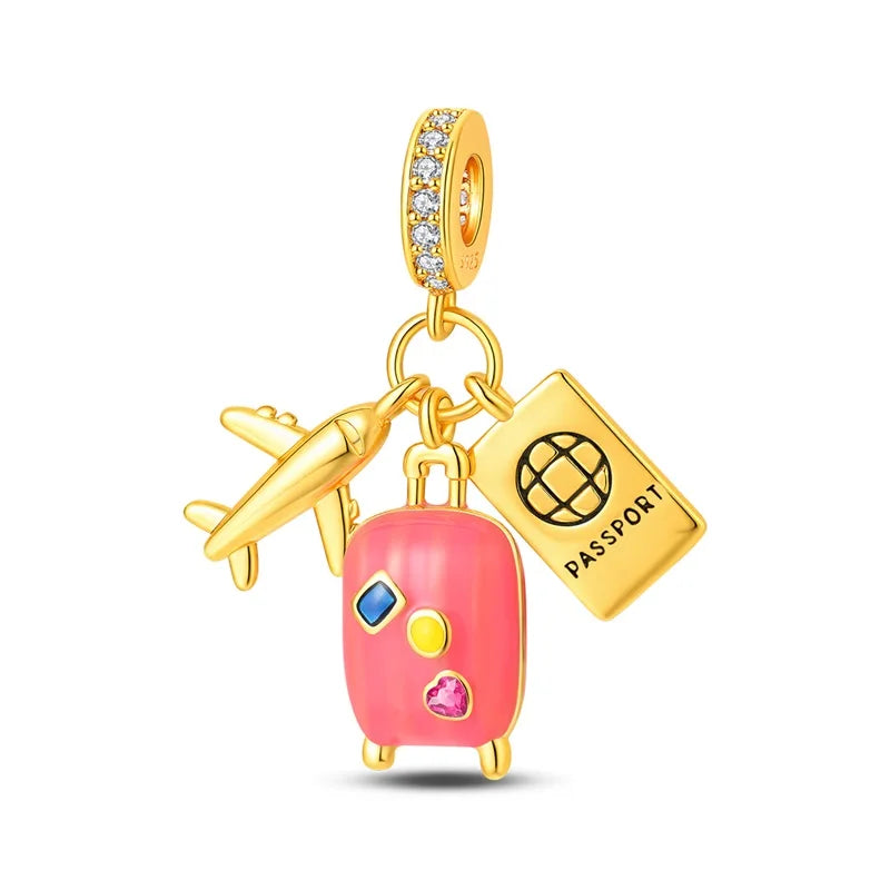 925 Sterling Silver Gold Charm Collection