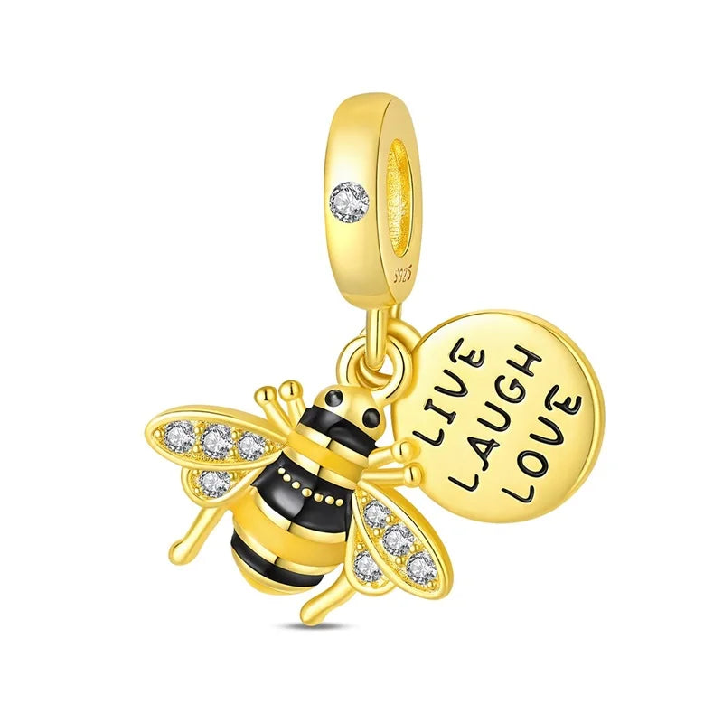 925 Sterling Silver Gold Charm Collection